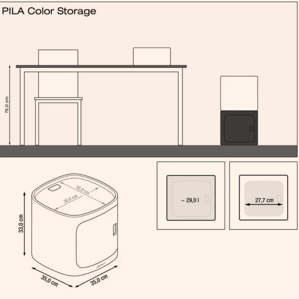 Stockage de couleurs PILA