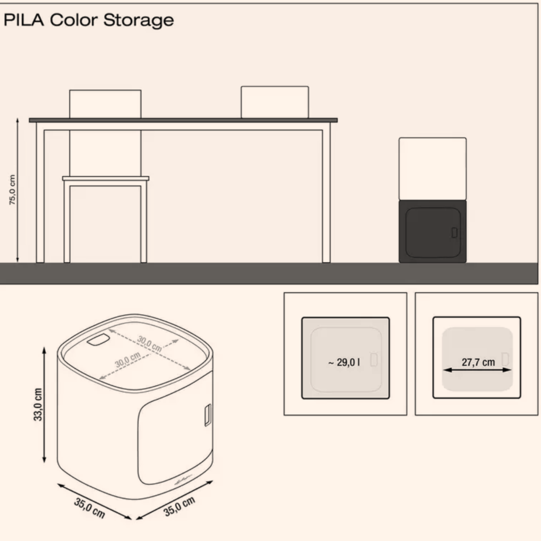 Stockage de couleurs PILA