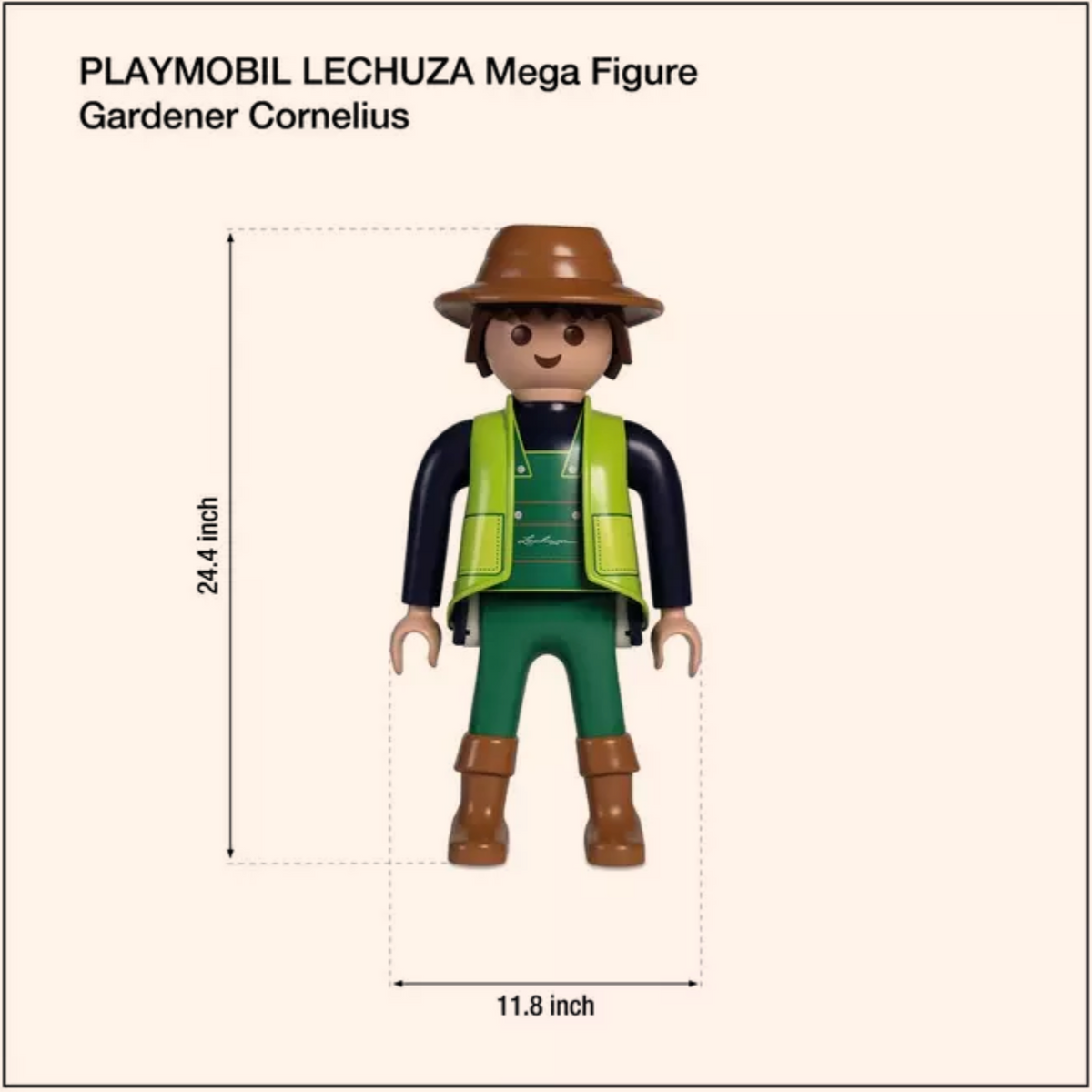 PLAYMOBIL LECHUZA Mega Figure Jardinier Cornelius (env. 62 cm)