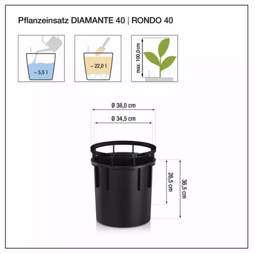 Bac d’arrosage pour RONDO 40 et DIAMANTE 40