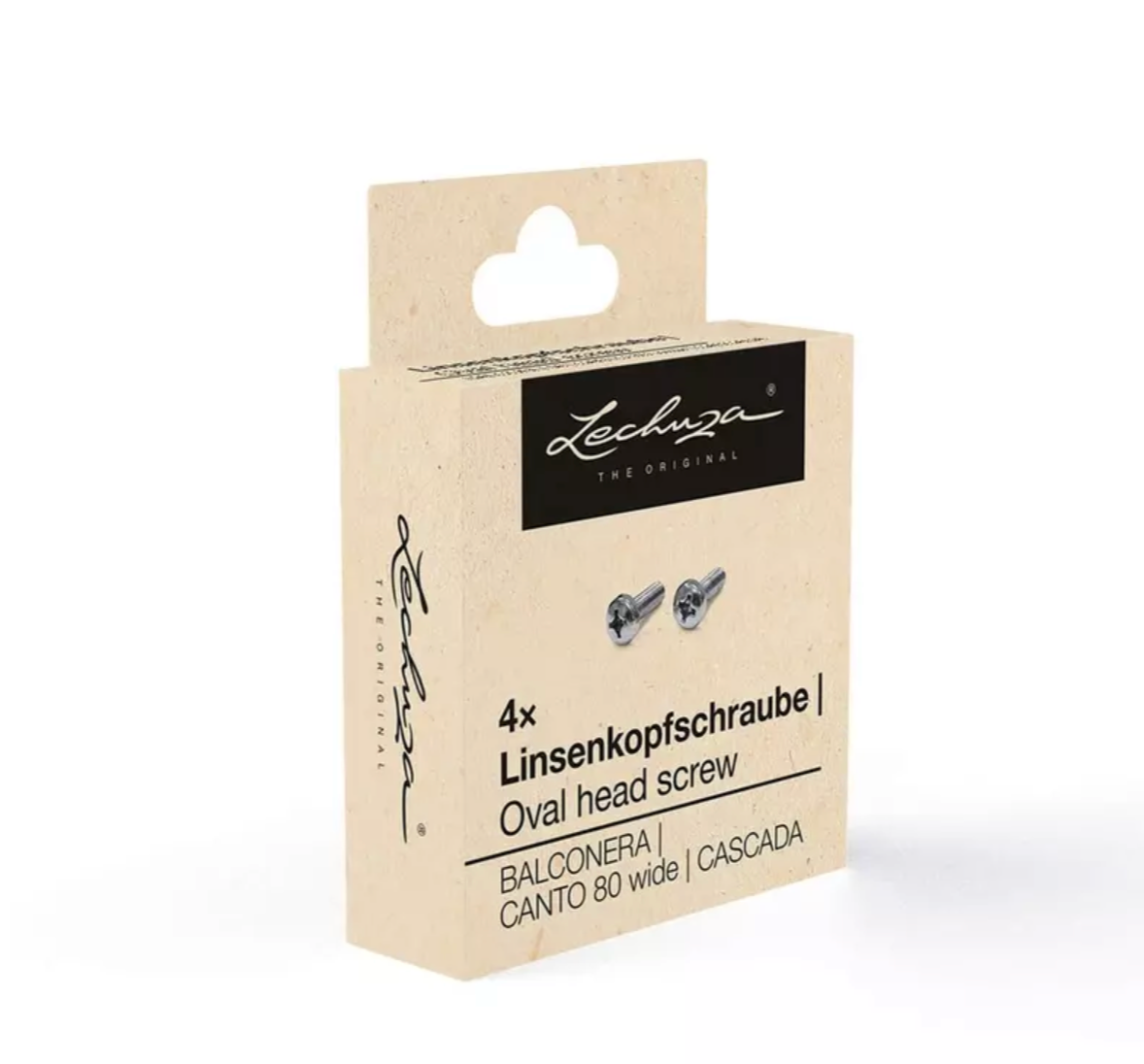 Vis à tête lentiforme galvanisées (Lot de 4)