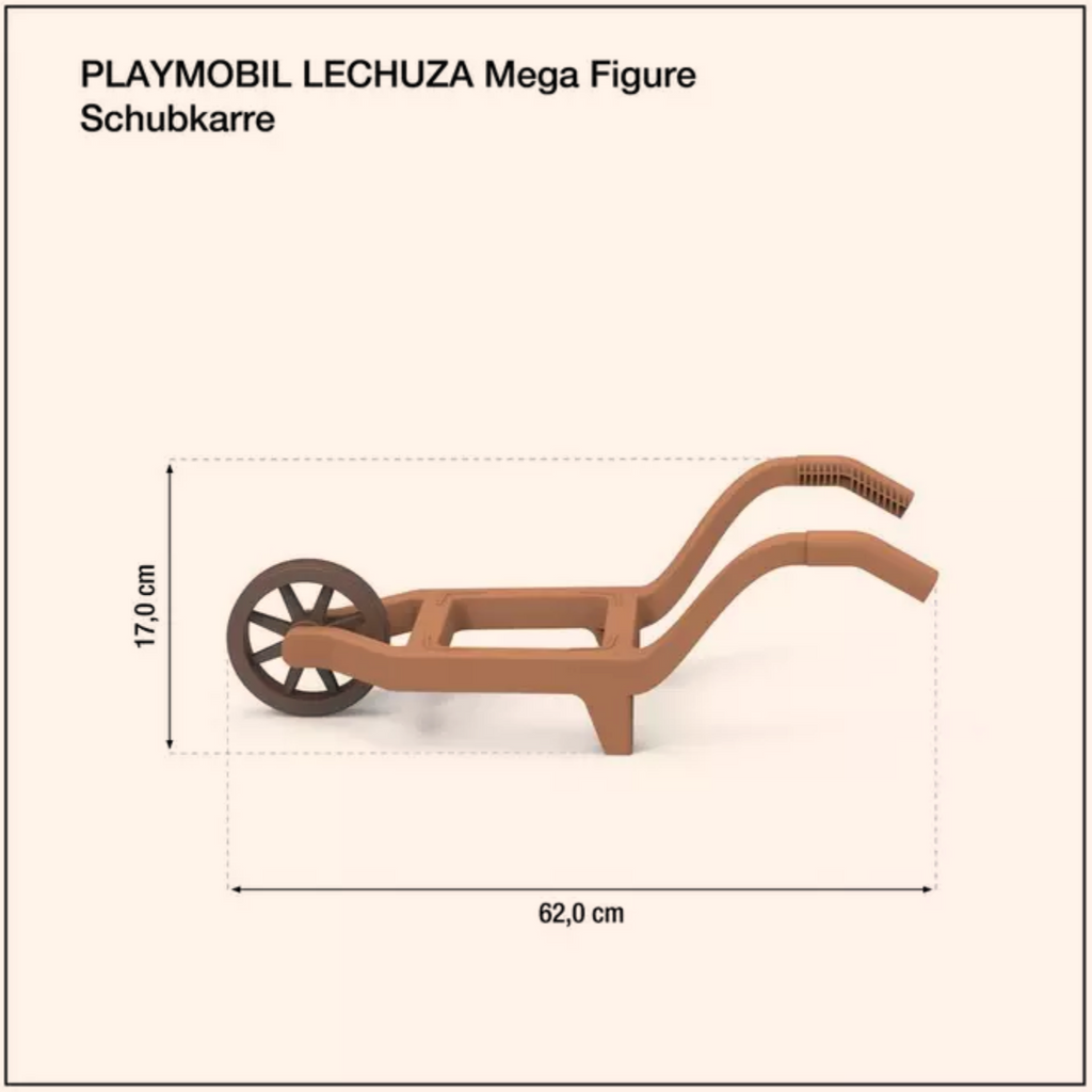 PLAYMOBIL LECHUZA Mega Figure Brouette (Longueur totale : 66 cm)