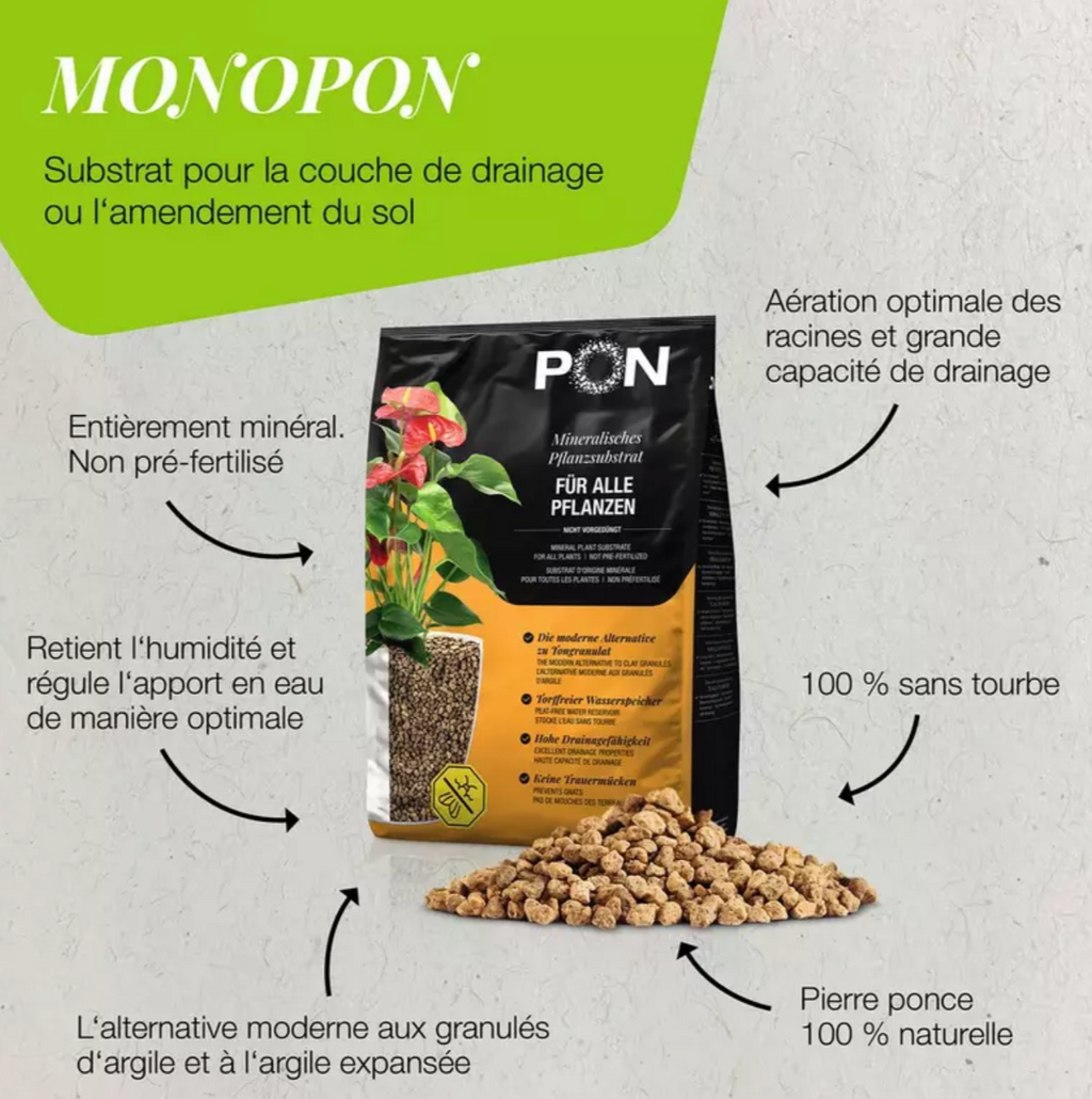 Substrat de plantation LECHUZA MONOPON – 6 L