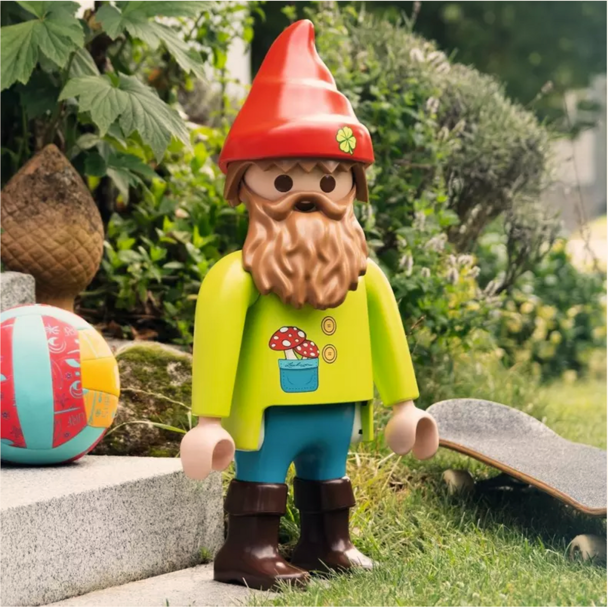 PLAYMOBIL LECHUZA Figurine Nain de jardin Felix - Édition chanceuse (env. 65 cm)